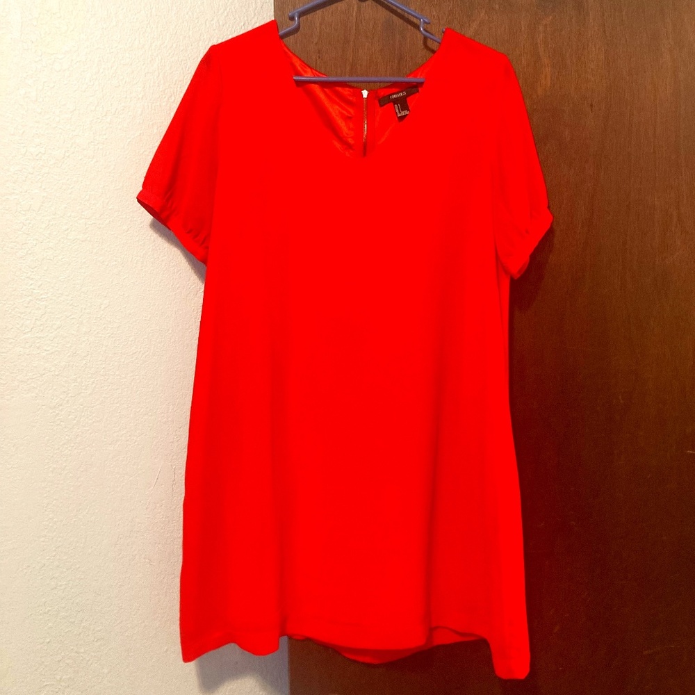 Forever 21 V-neck red dress